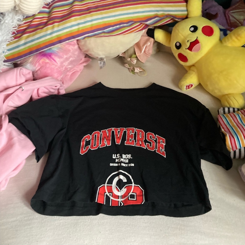 Converse crop top tee short sleeved